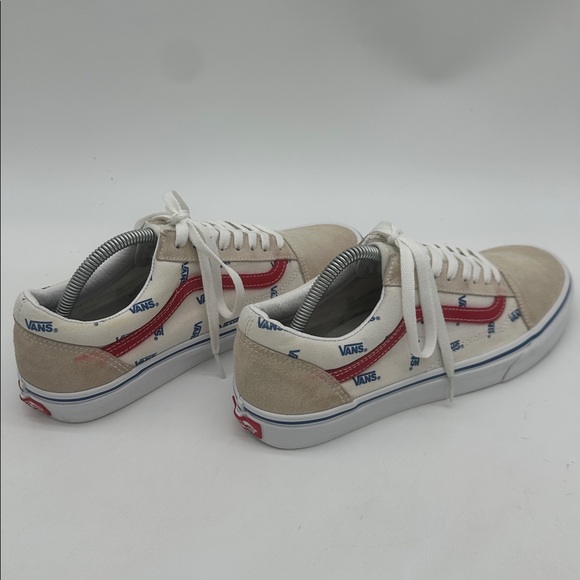 Vans Unisex Old Skool Cream White Low Top Sneakers Men Size 9.5 Womens Size 11.0 - Picture 11 of 14